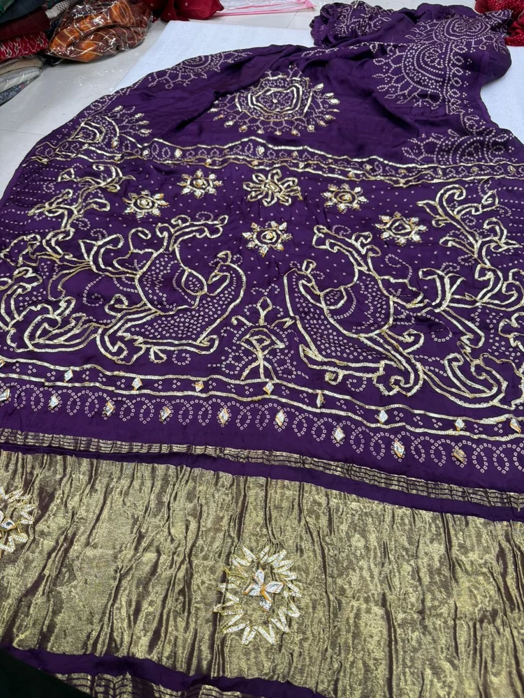 Gajji Silk Bandhani Saree - Image 3