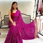 Gajji Silk Bandhani Saree