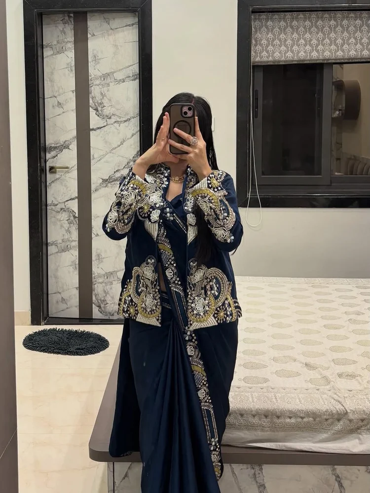 Party Wear Saree - Image 5