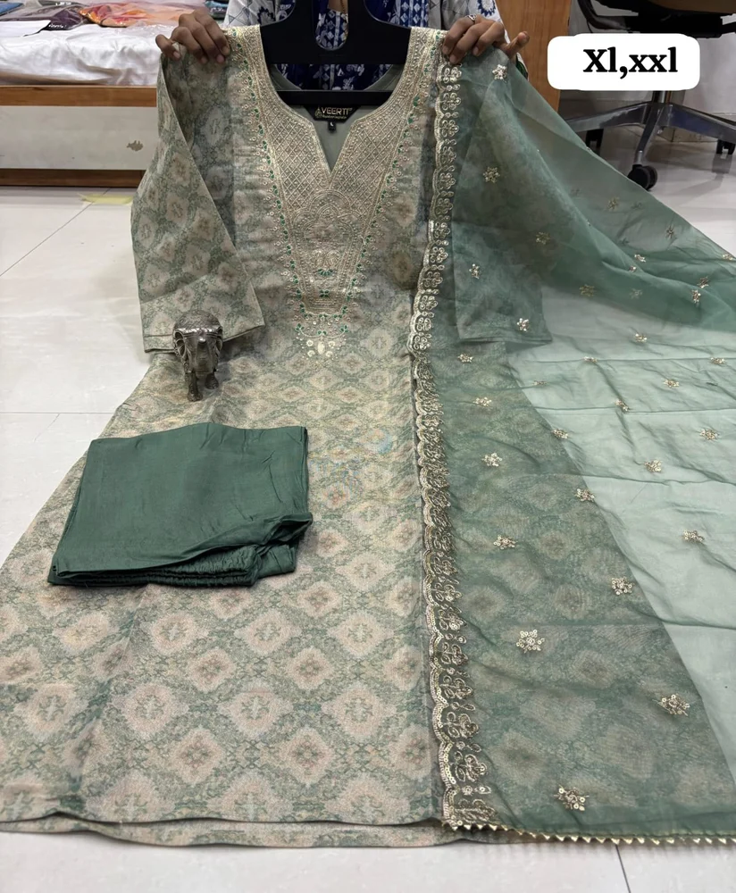 Designer Silk Fancy Kurtis - Image 2