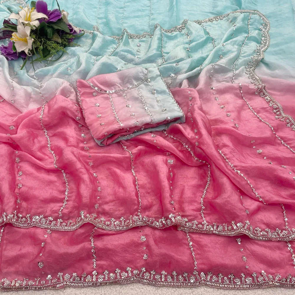 Designer Fancy Fandy Saree - Image 2