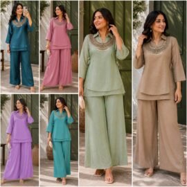 Kurti, shrug and plazo set